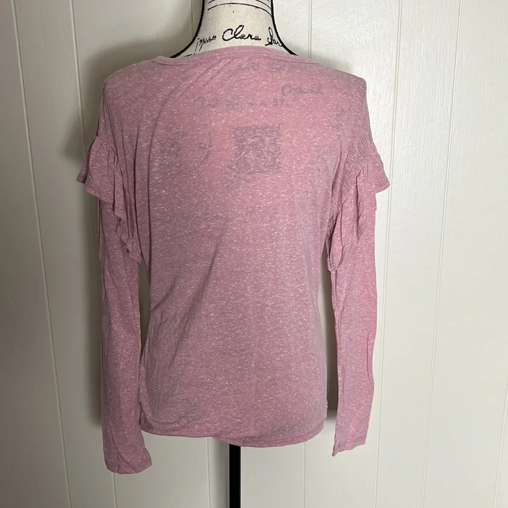 Pink Ruffle Sleeve Top - Picture 4 of 5